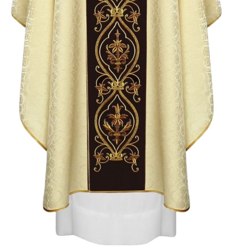 Cream Embroidered Chasuble W70562