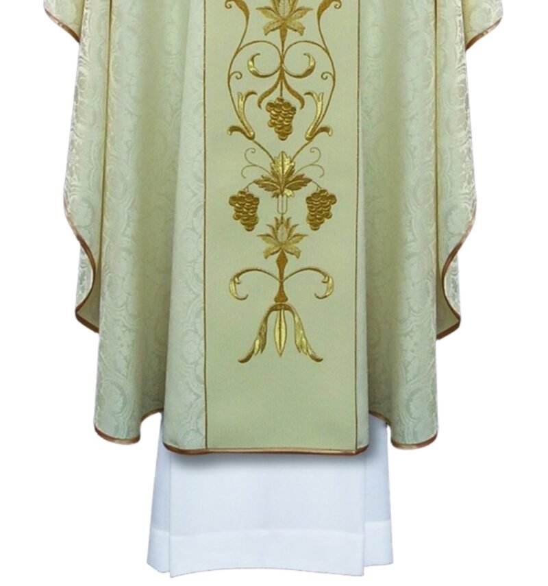 Cream Embroidered Chasuble W70572