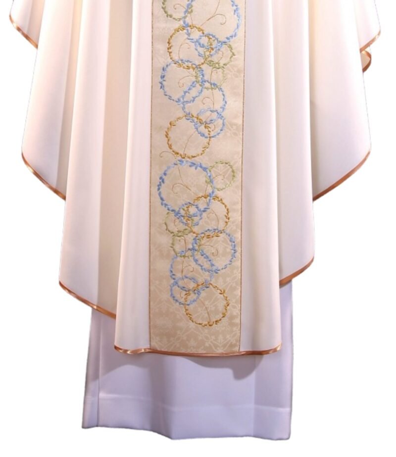 Cream Embroidered Chasuble W70682