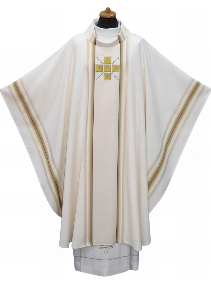 Cream Embroidered Chasuble W7071