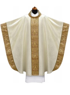 Cream Embroidered Chasuble W7074