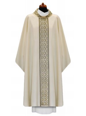 Cream Embroidered Chasuble W7088
