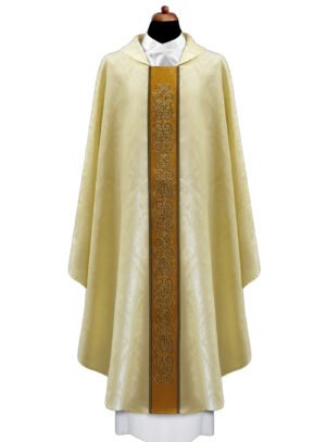 Cream Embroidered Chasuble W7095