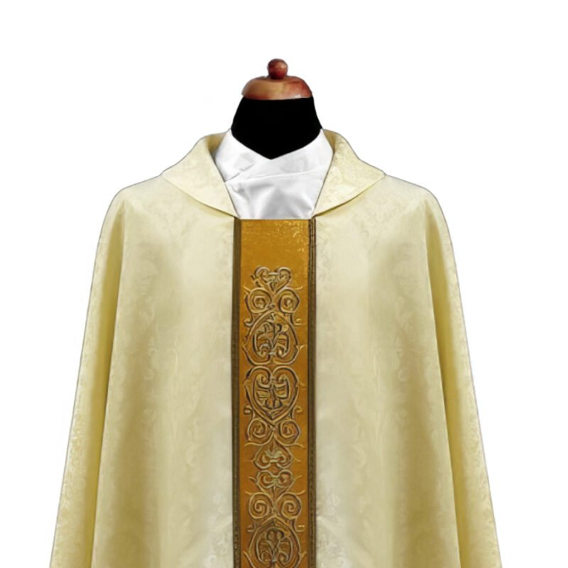 Cream Embroidered Chasuble W70951