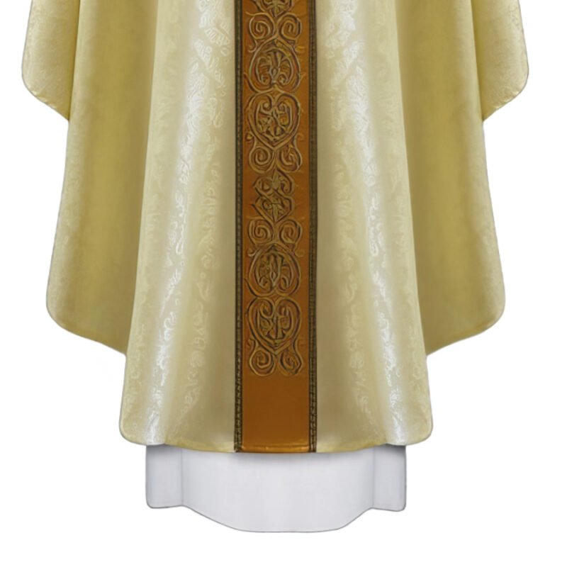 Cream Embroidered Chasuble W70952