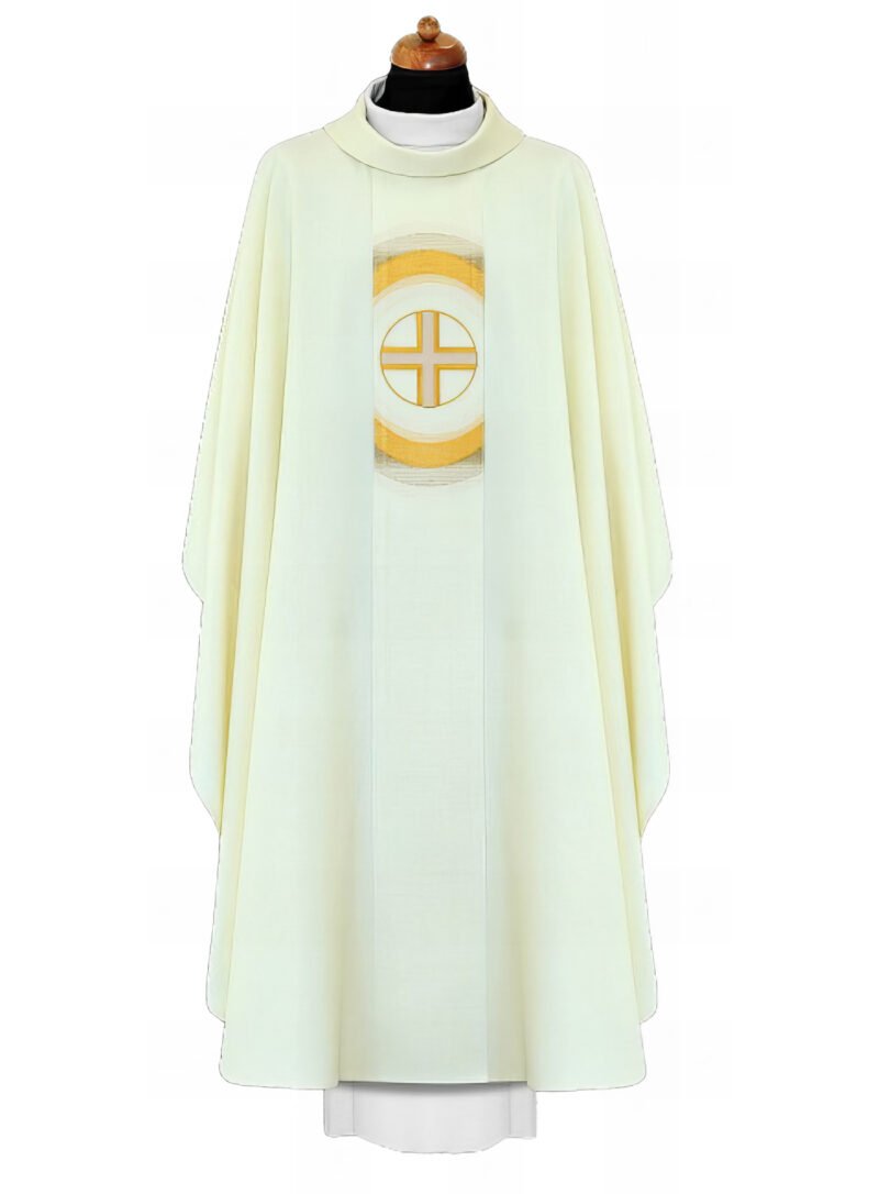 Cream Embroidered Chasuble W7098
