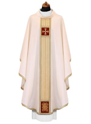 Cream Embroidered Chasuble W7099