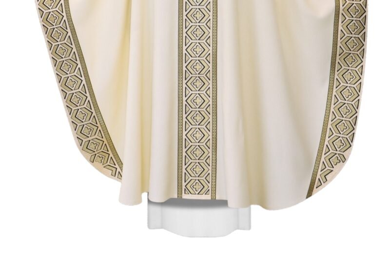 Cream Embroidered Chasuble W71022