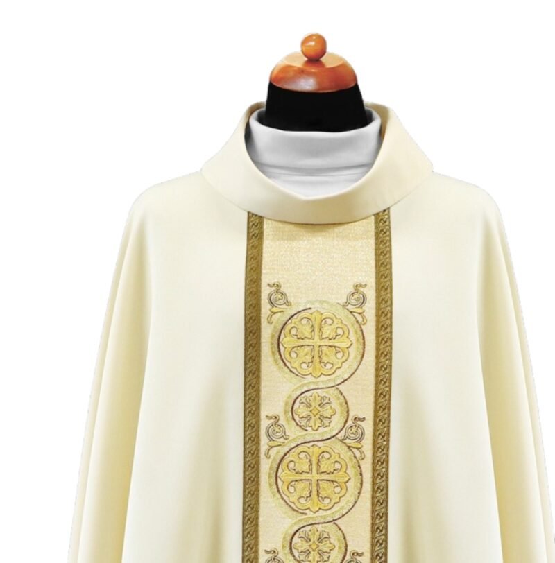 Cream Embroidered Chasuble W71101