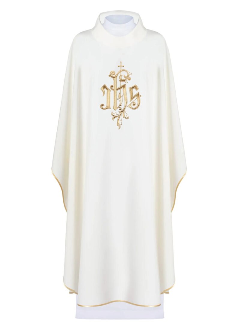 Ecru Embroidered Chasuble W7112