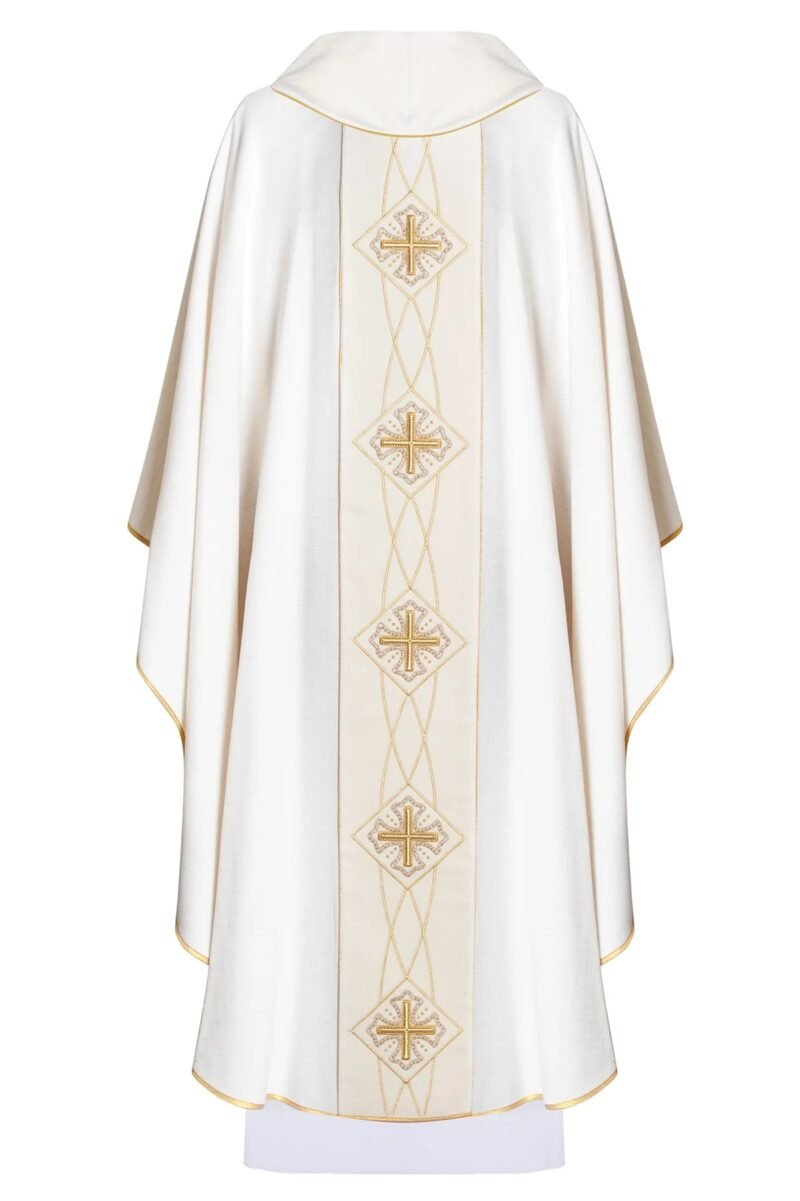 Ecru Embroidered Chasuble W71131