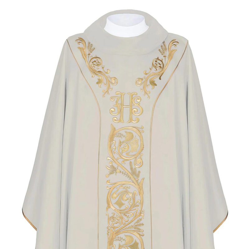 Ecru Embroidered Chasuble W71141