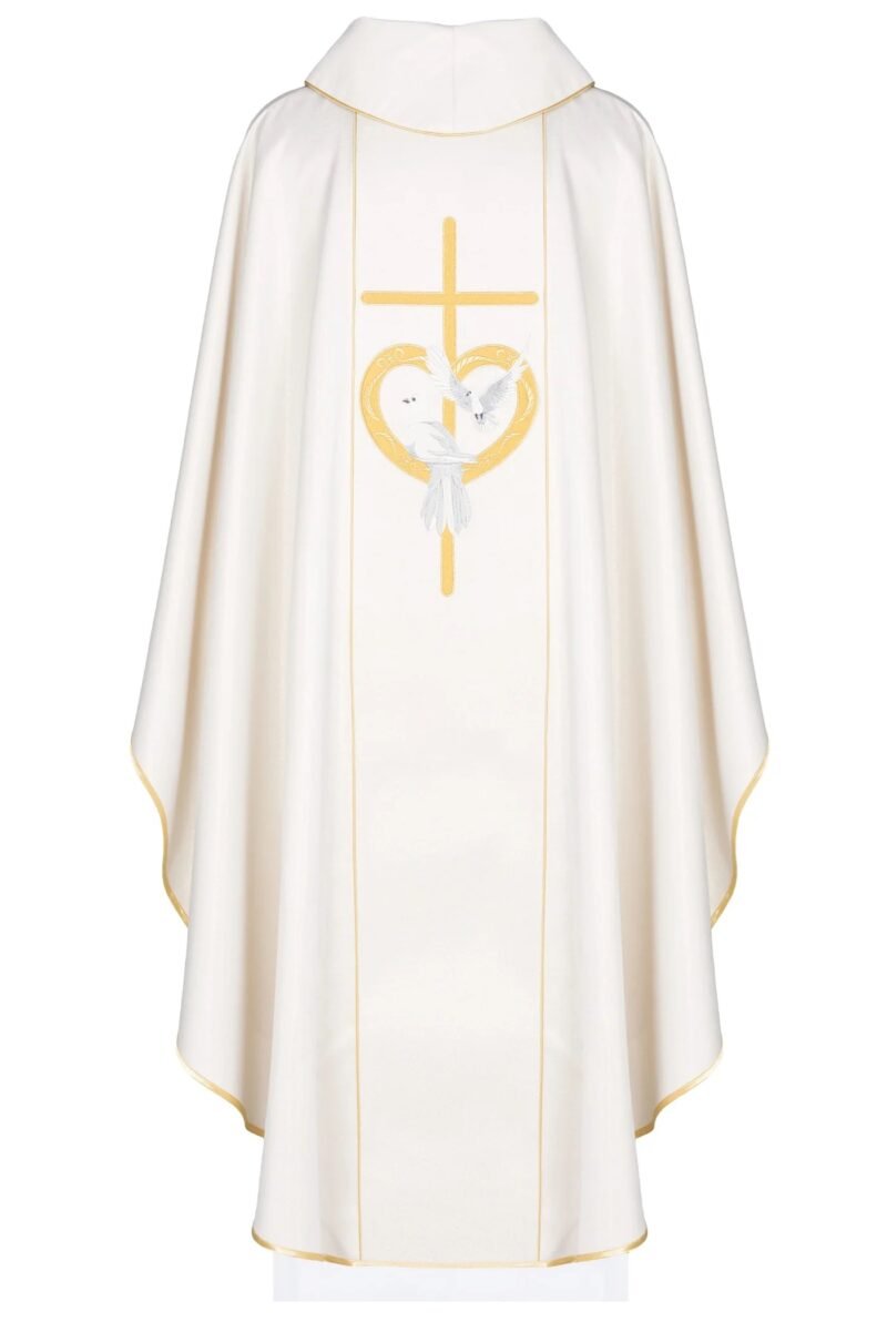 Ecru Embroidered Chasuble W71151