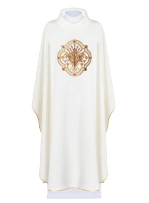 Ecru Embroidered Chasuble W7117