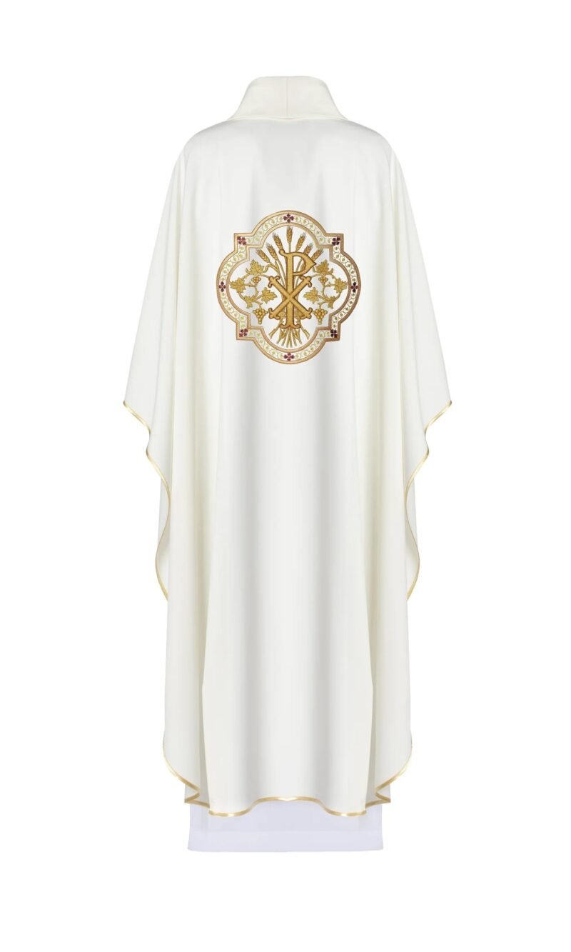 Ecru Embroidered Chasuble W71171