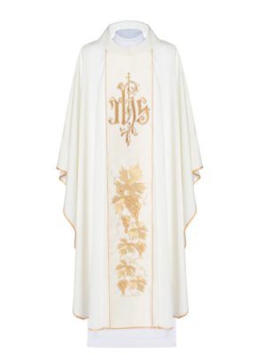 Ecru Embroidered Chasuble W7118
