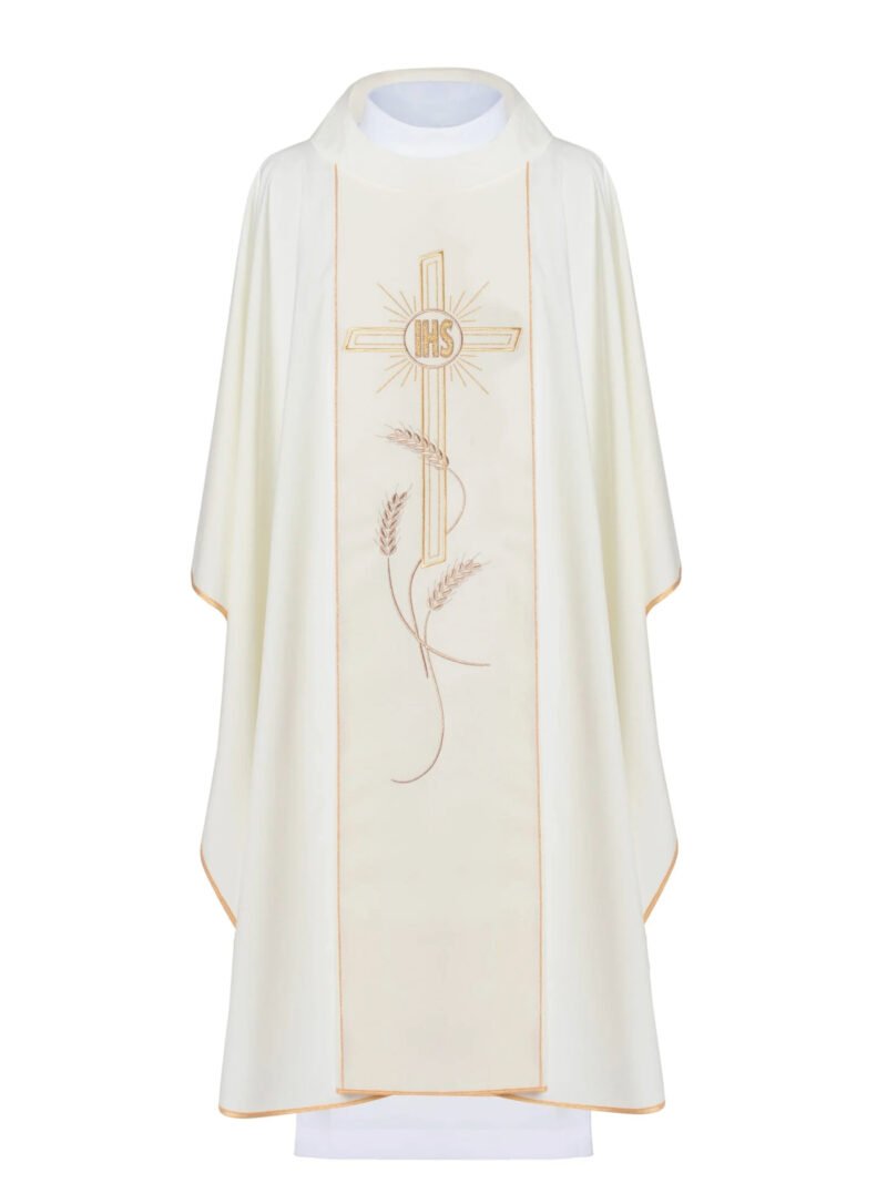 Ecru Embroidered Chasuble W7120