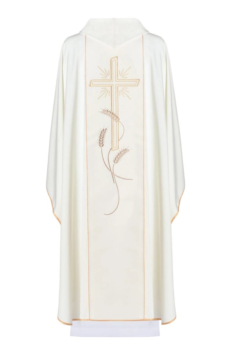 Ecru Embroidered Chasuble W71201