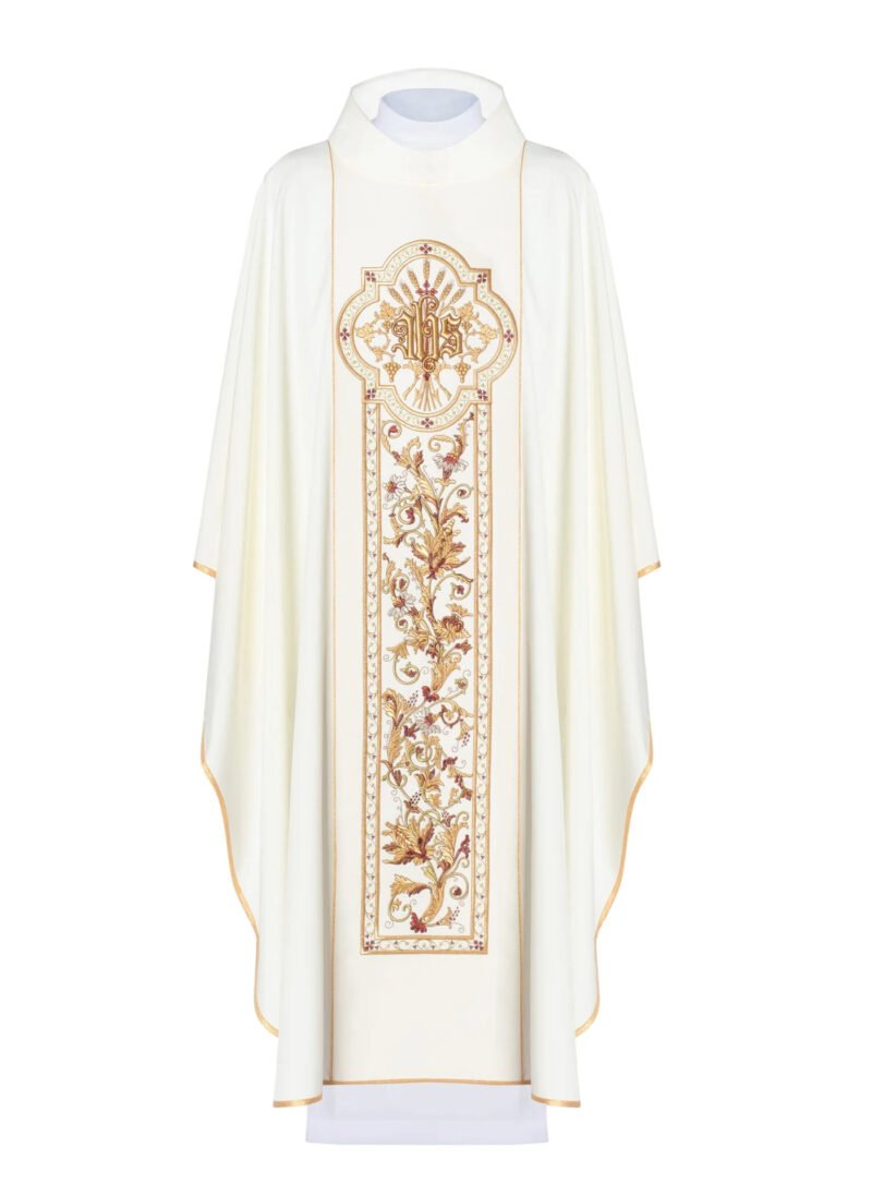 Ecru Embroidered Chasuble W7121