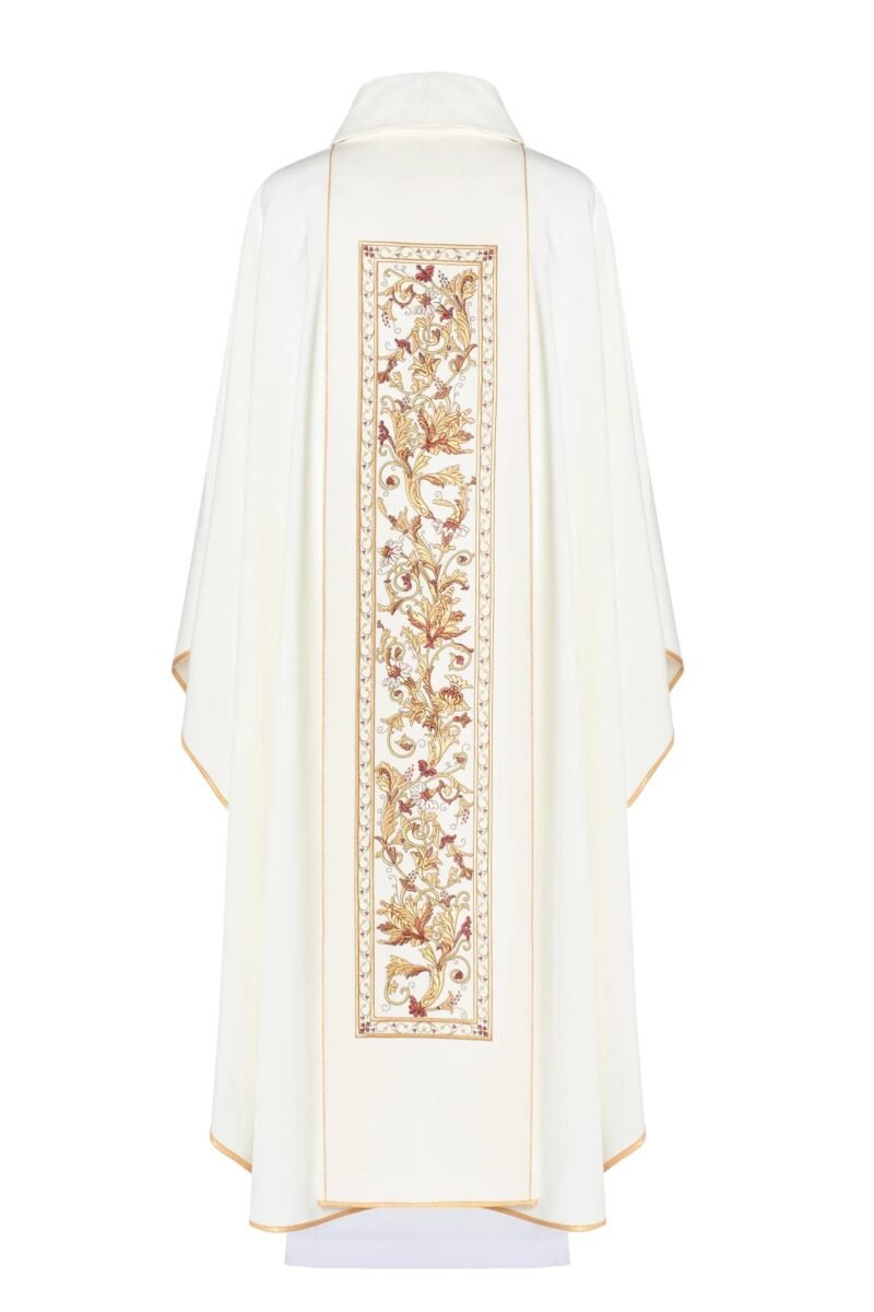 Ecru Embroidered Chasuble W71212