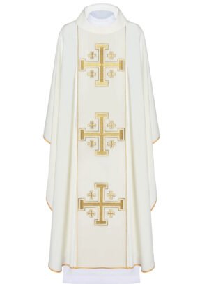Ecru Embroidered Chasuble W7127
