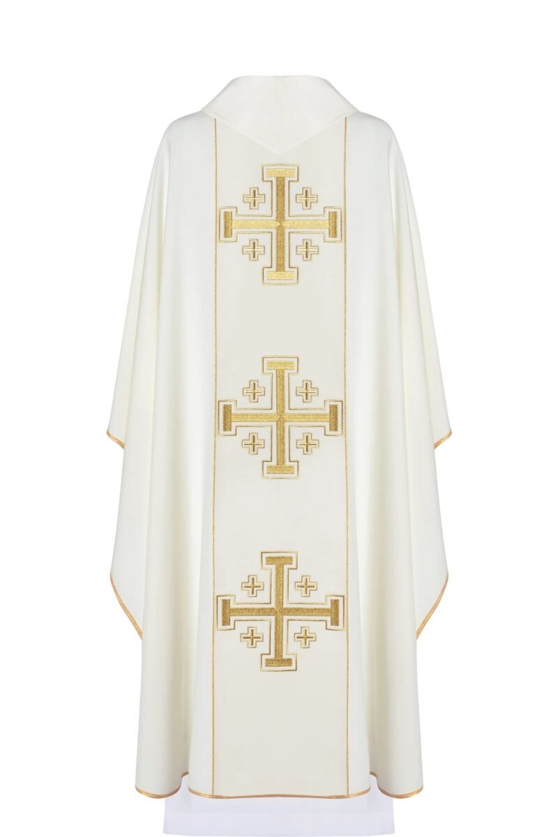 Ecru Embroidered Chasuble W71271