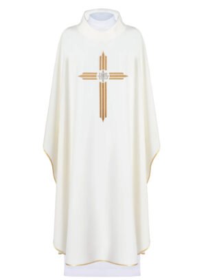 Ecru Embroidered Chasuble W7128