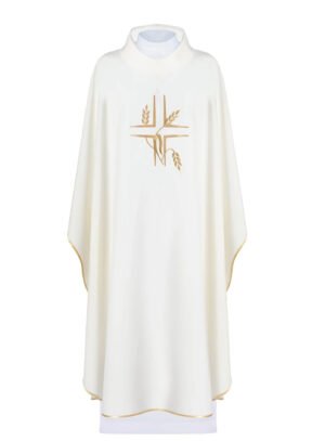 Ecru Embroidered Chasuble W7129