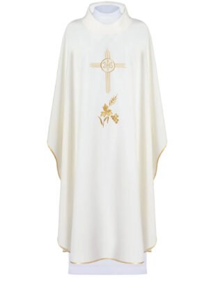 Ecru Embroidered Chasuble W7132