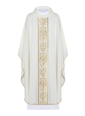 Ecru Embroidered Chasuble W7133