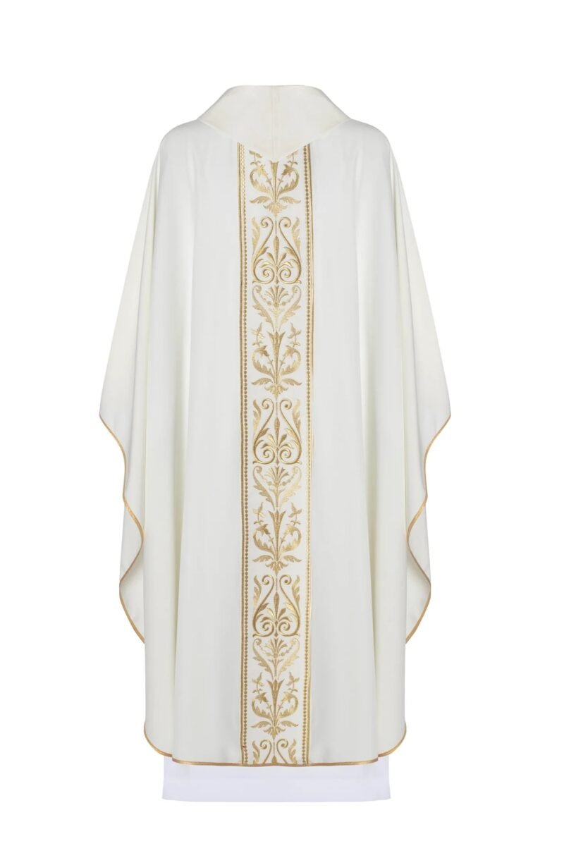 Ecru Embroidered Chasuble W71331