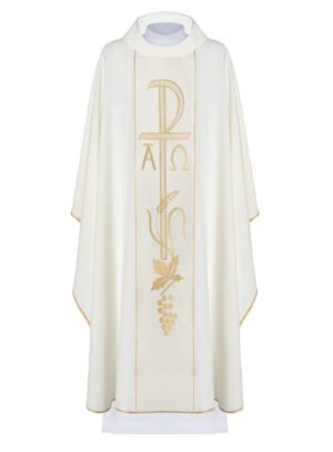 Ecru Embroidered Chasuble W7134