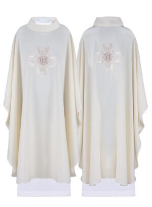 Ecru Embroidered Chasuble W7136