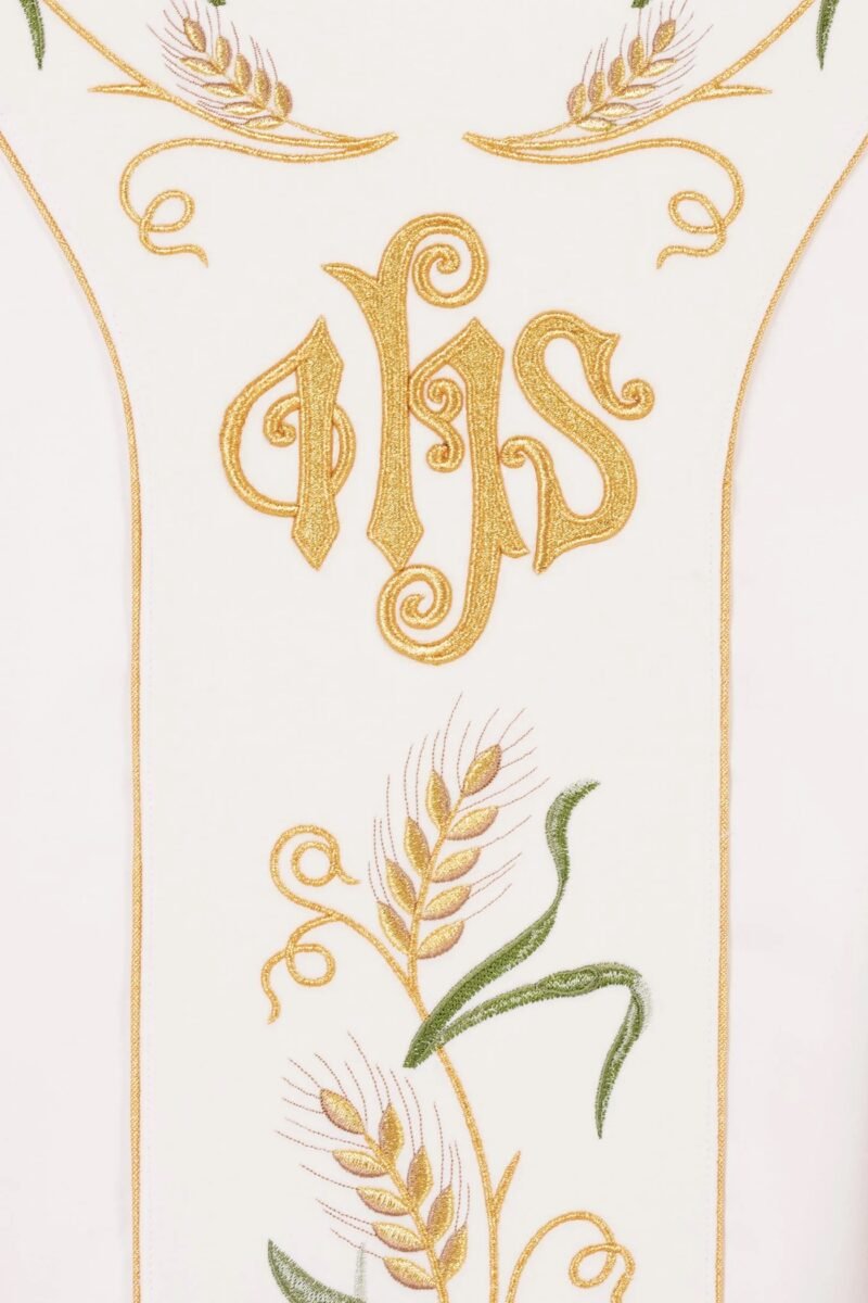 Ecru Embroidered Chasuble W71393