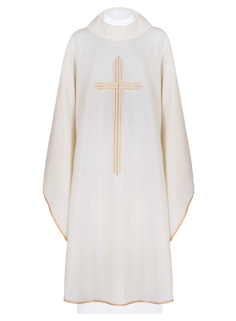 Ecru Embroidered Chasuble W7141