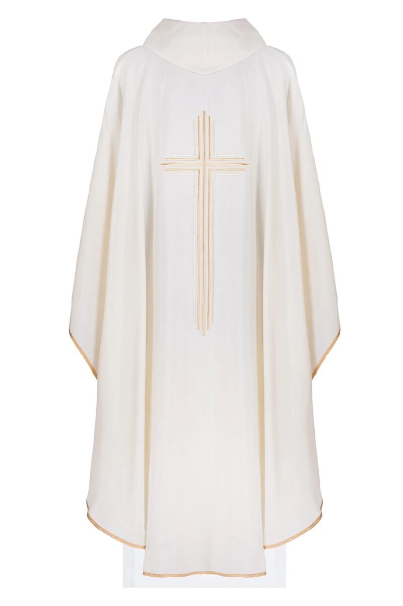 Ecru Embroidered Chasuble W71412