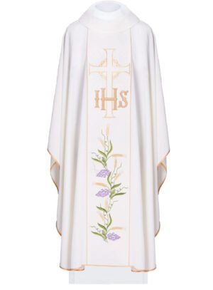 Ecru Embroidered Chasuble W7142
