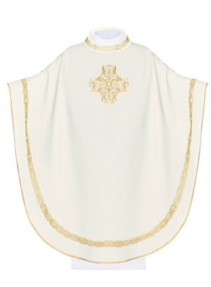Ecru Embroidered Chasuble W7143