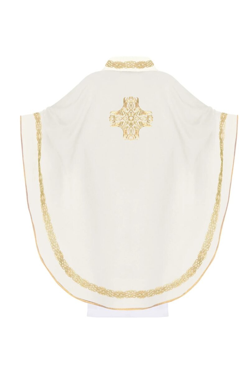 Ecru Embroidered Chasuble W71431