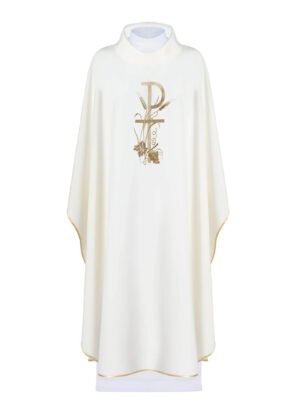 Ecru Embroidered Chasuble W7144