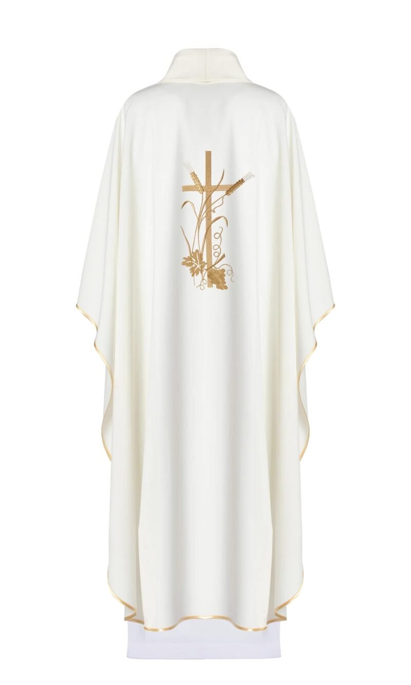 Ecru Embroidered Chasuble W71441