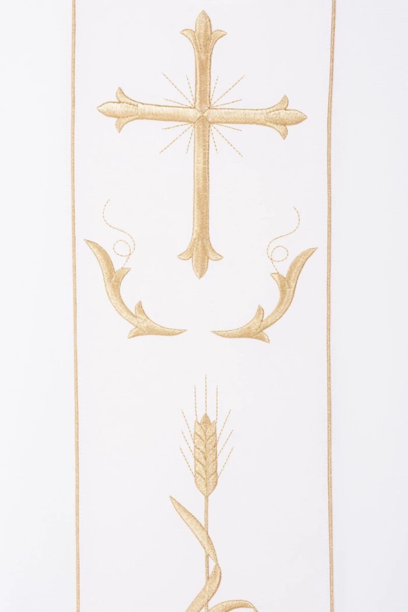 Ecru Embroidered Chasuble W71461