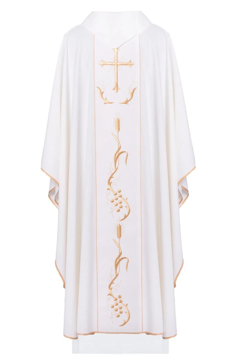 Ecru Embroidered Chasuble W71462
