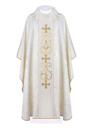 Ecru Embroidered Chasuble W7150