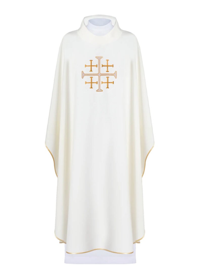 Ecru Embroidered Chasuble W7154