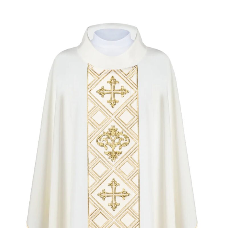 Ecru Embroidered Chasuble W71561