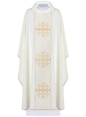Ecru Embroidered Chasuble W7157