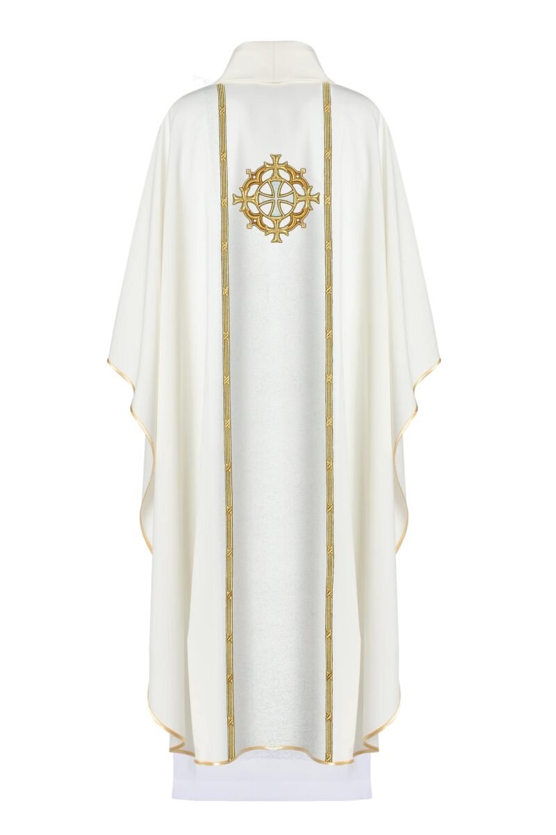 Ecru Embroidered Chasuble W71581