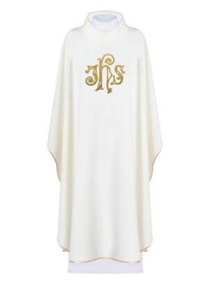 Ecru Embroidered Chasuble W7162