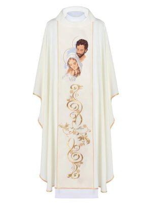 Ecru Embroidered Chasuble W7167
